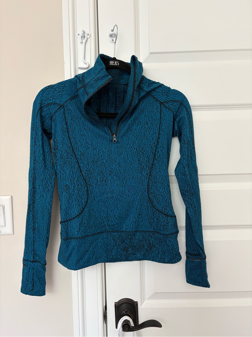 Lululemon Teal Textured Half-Zip Pullover